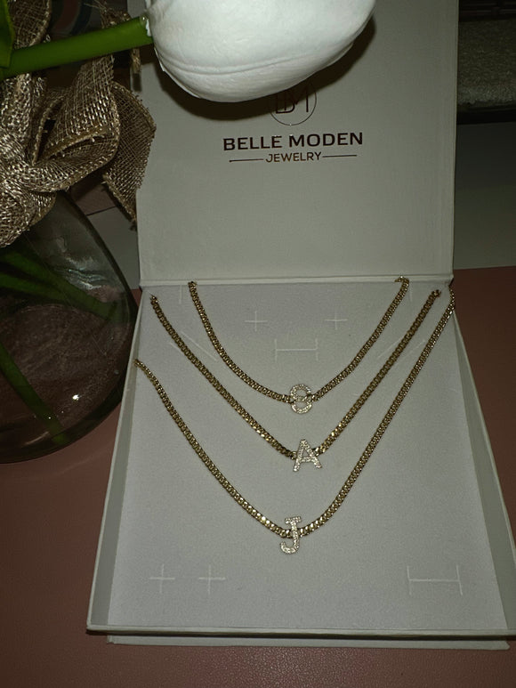 Belle Icy Initial Choker Necklace