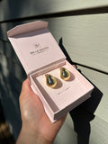 Bezel Teardrop earring