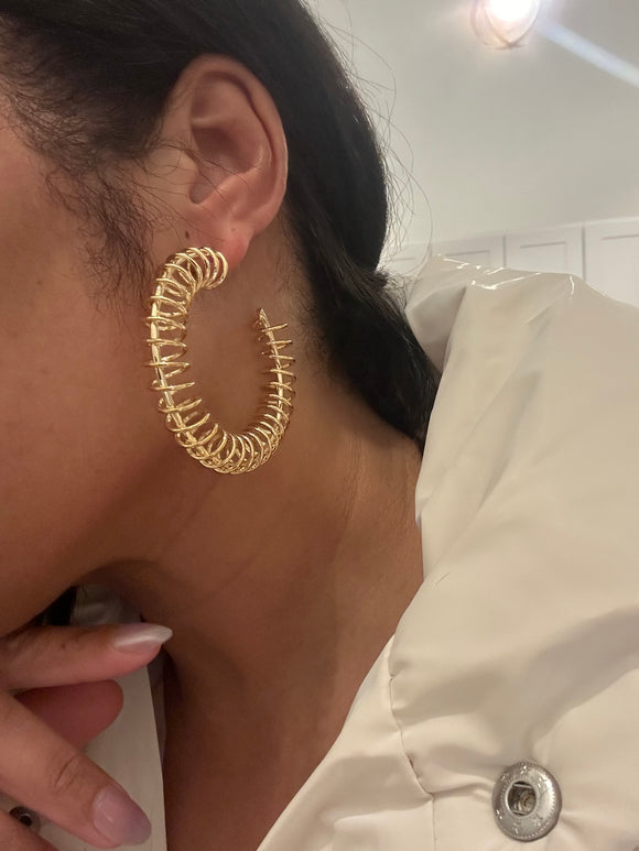 Wired spiral earring