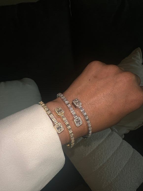 Baguette cuff bracelet